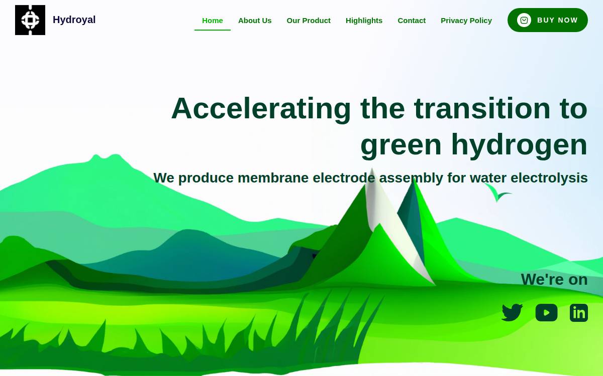 Hydroyal website preview
