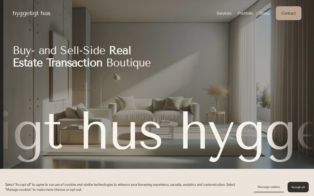 Hyggeligthus website preview