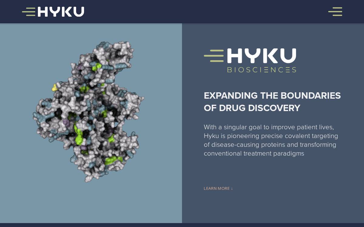 HYKU Biosciences website preview
