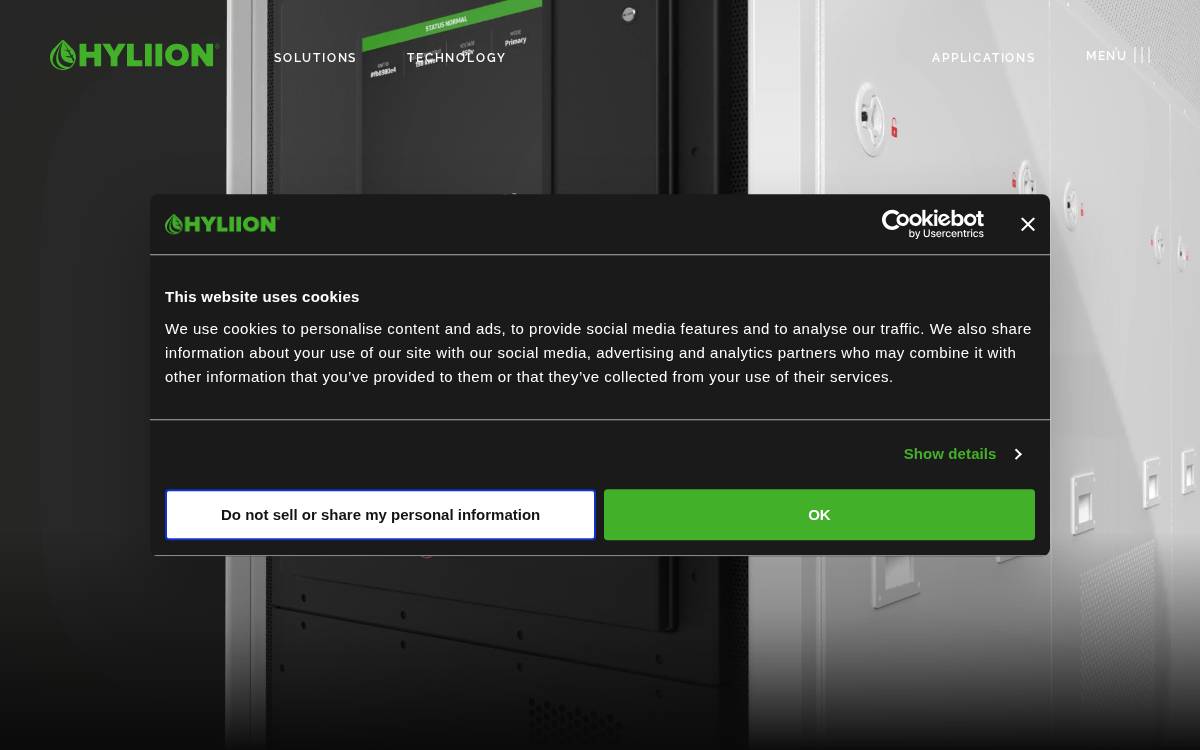 HYLIION INC. Exited website preview