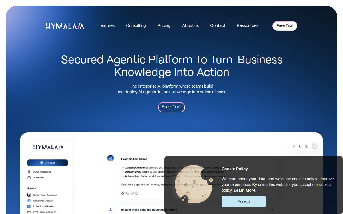 Hymalaia website preview
