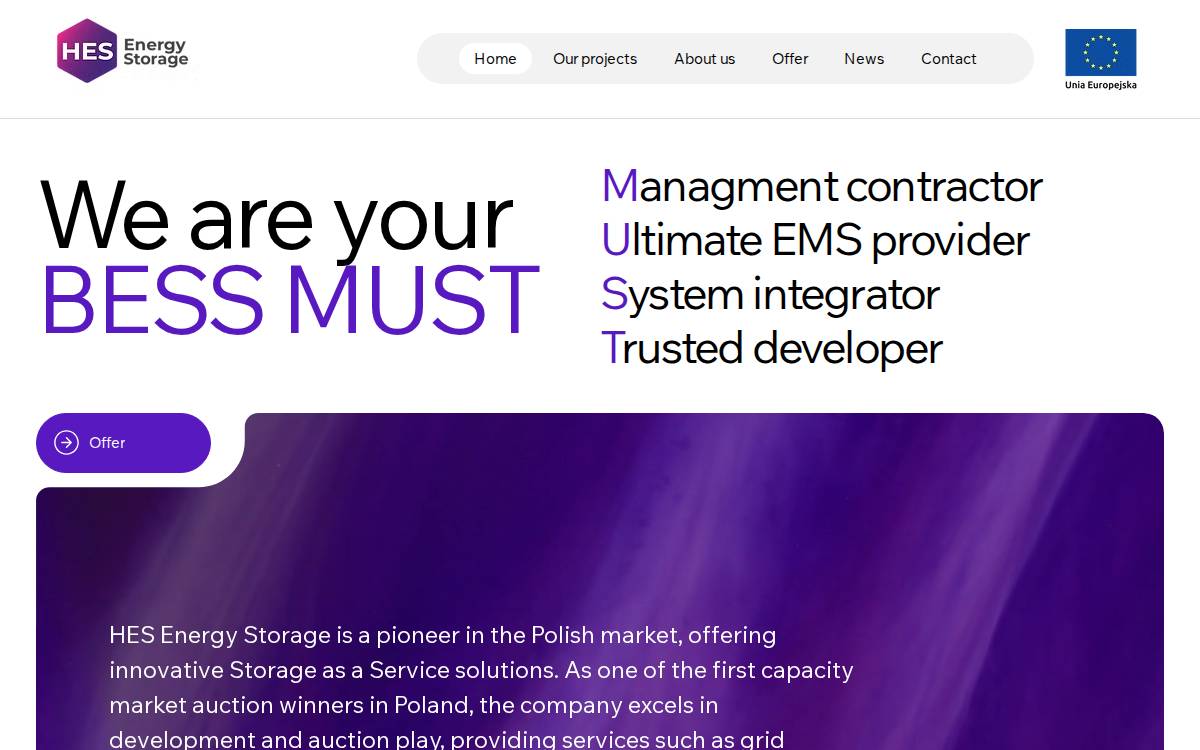 Hynfraenergystorage website preview