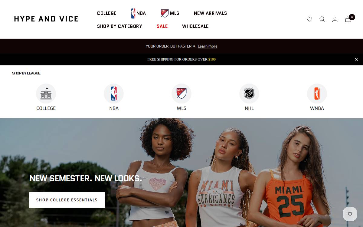 Hype and Vice website preview