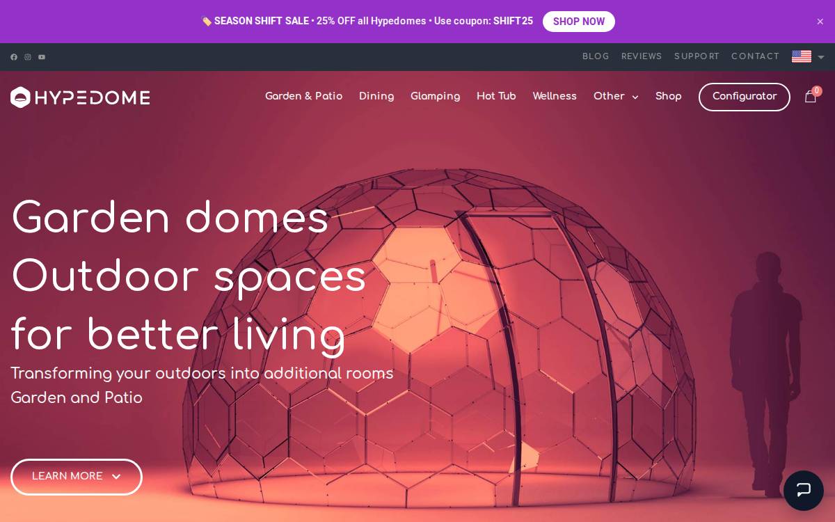 Hypedome website preview