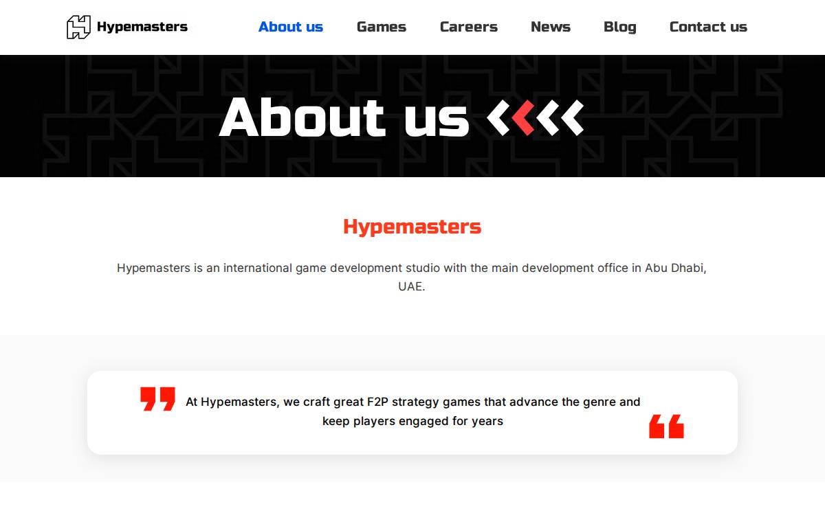 Hypemasters website preview
