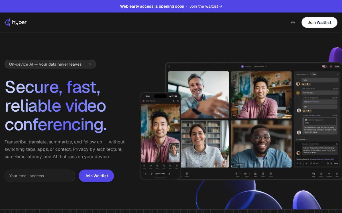 Hyper website preview