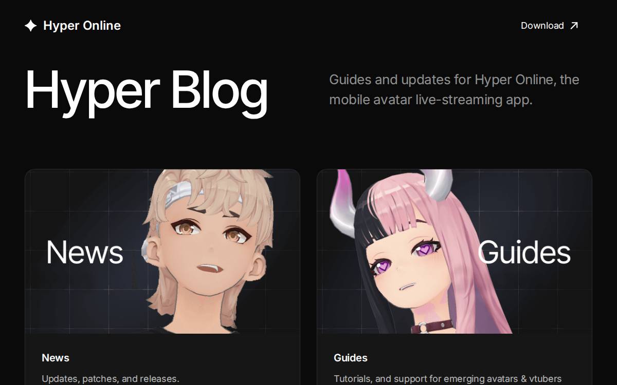 Hyper Online website preview