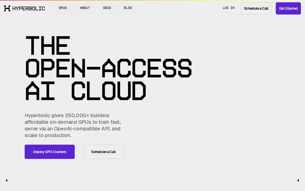 Hyperbolic website preview