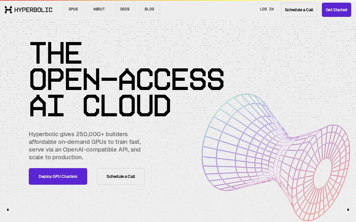 Hyperbolic website preview
