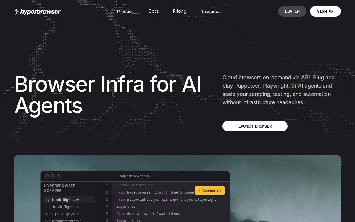 Hyperbrowser website preview