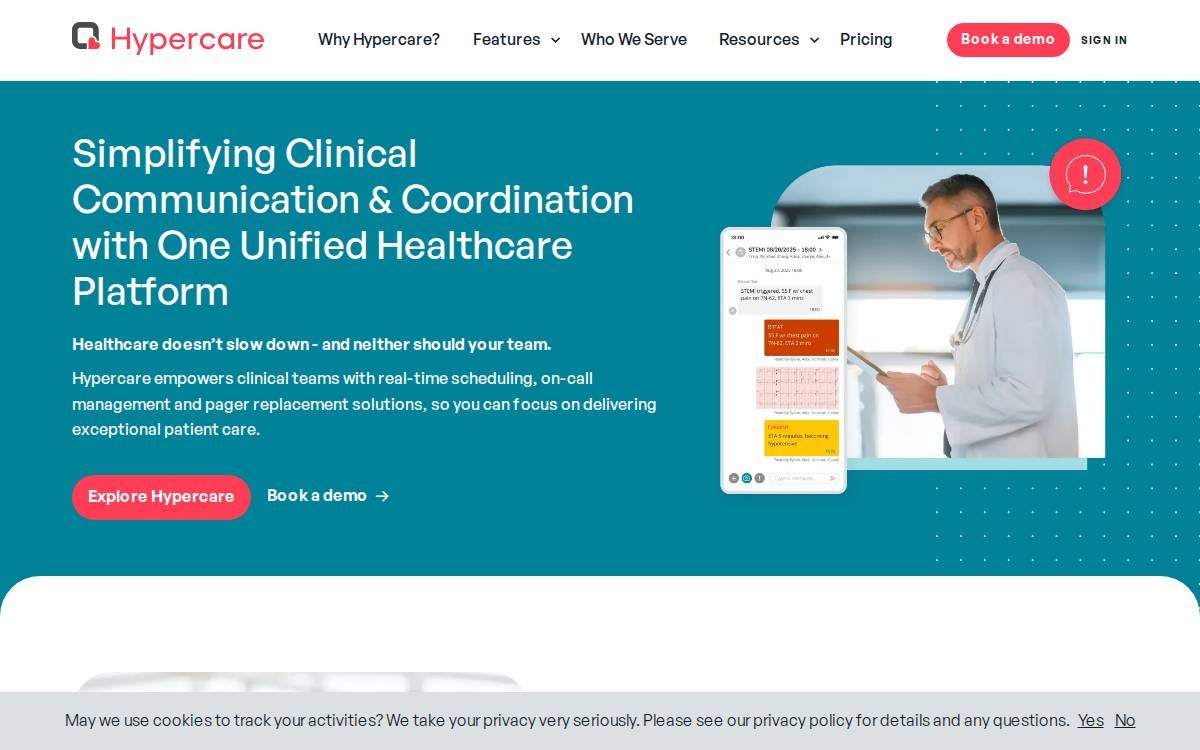 Hypercare website preview