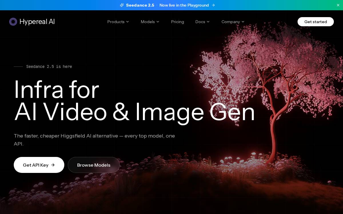 Hypereal website preview