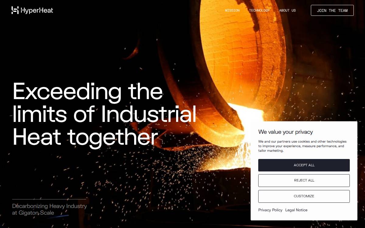 Hyperheat website preview