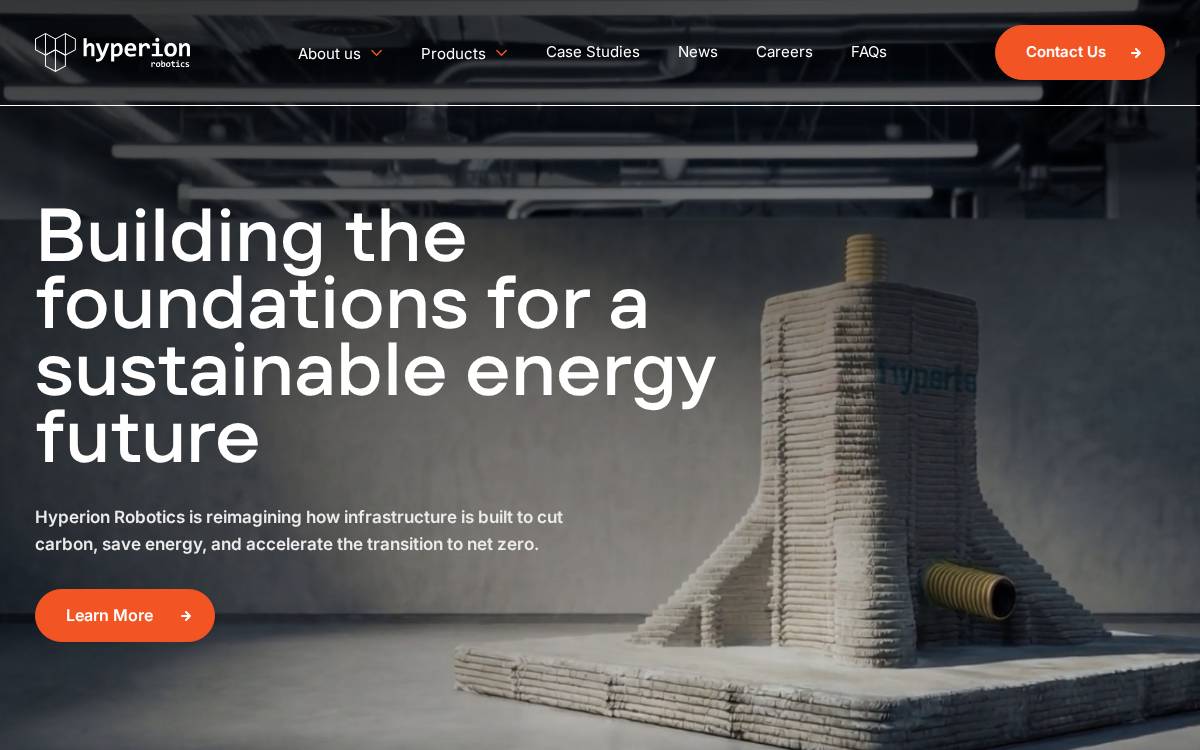 Hyperion Robotics website preview