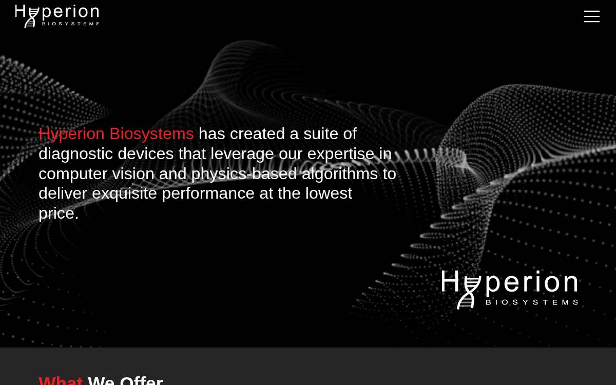 Hyperion Biosystems website preview