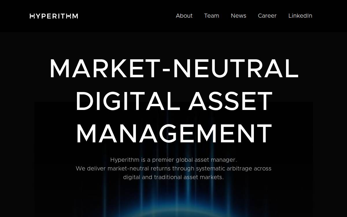 Hyperithm website preview
