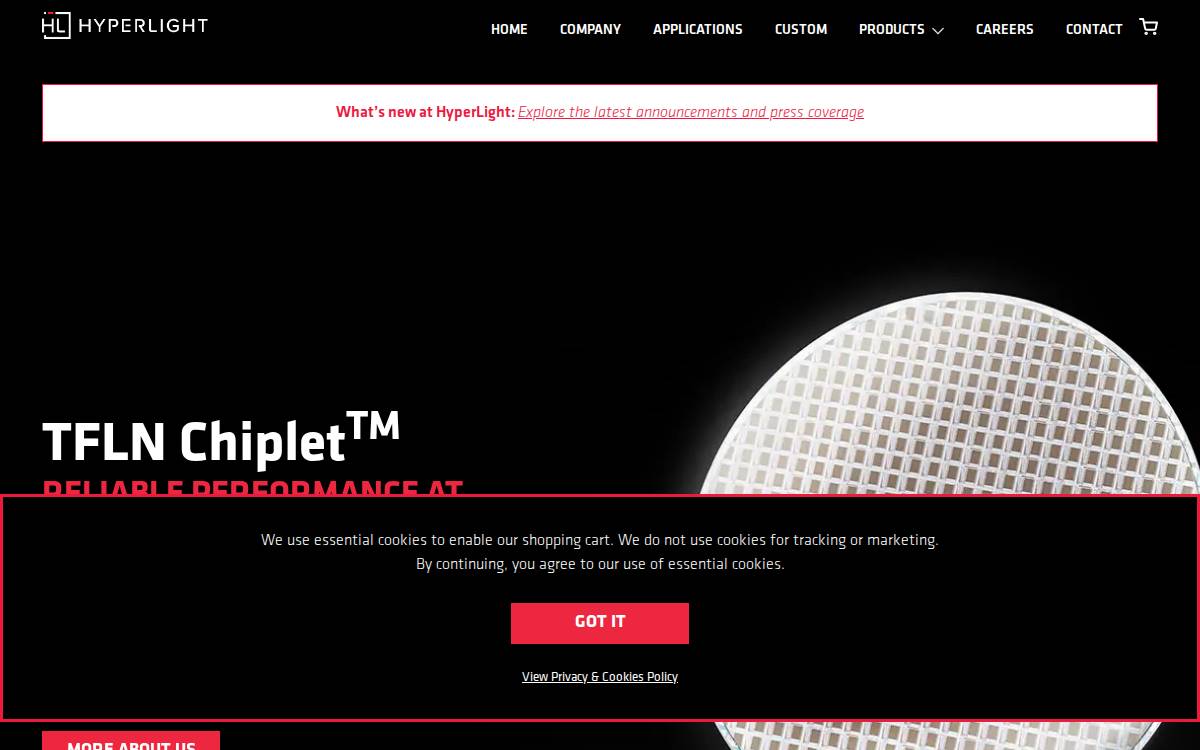 Hyperlightcorp website preview