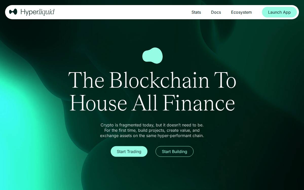 Hyperliquid website preview