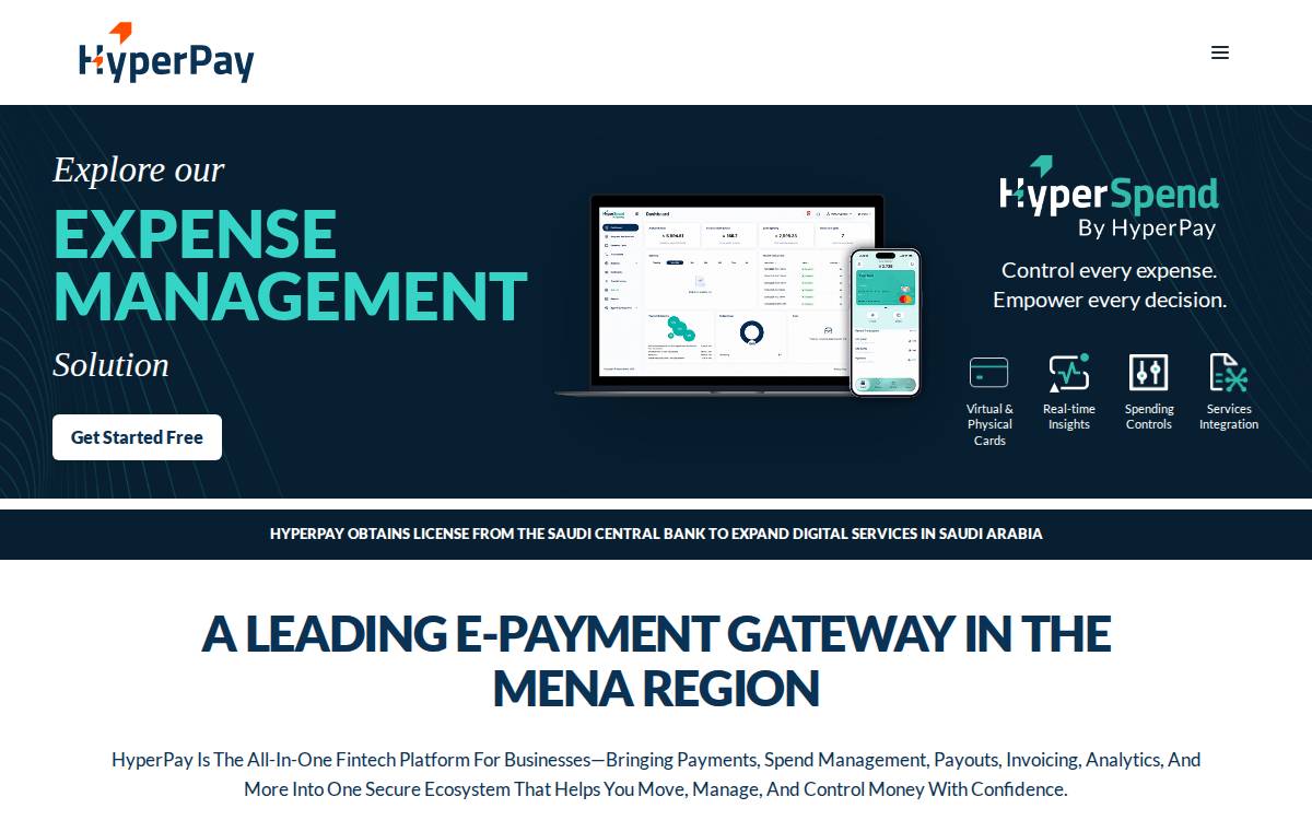 Hyperpay website preview