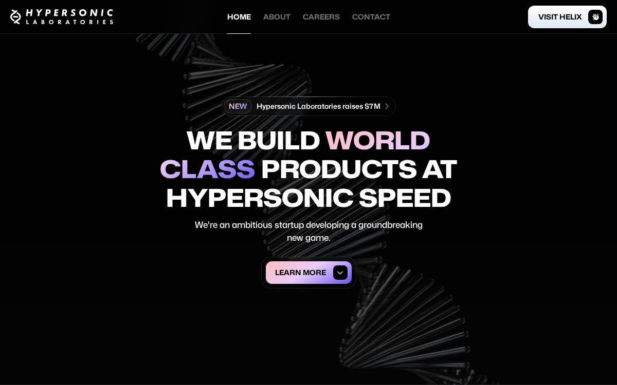 Hypersoniclaboratories website preview