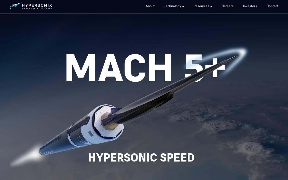 Hypersonix Launch Systems website preview
