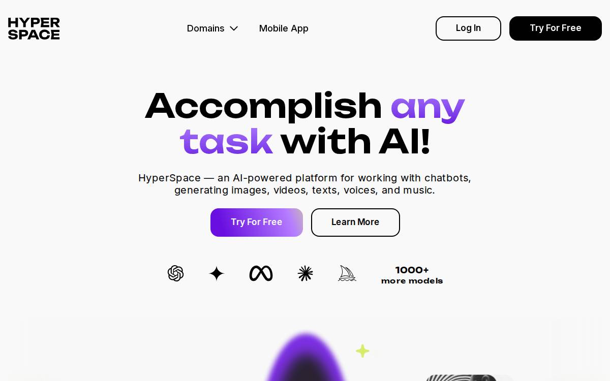 Hyperspace website preview