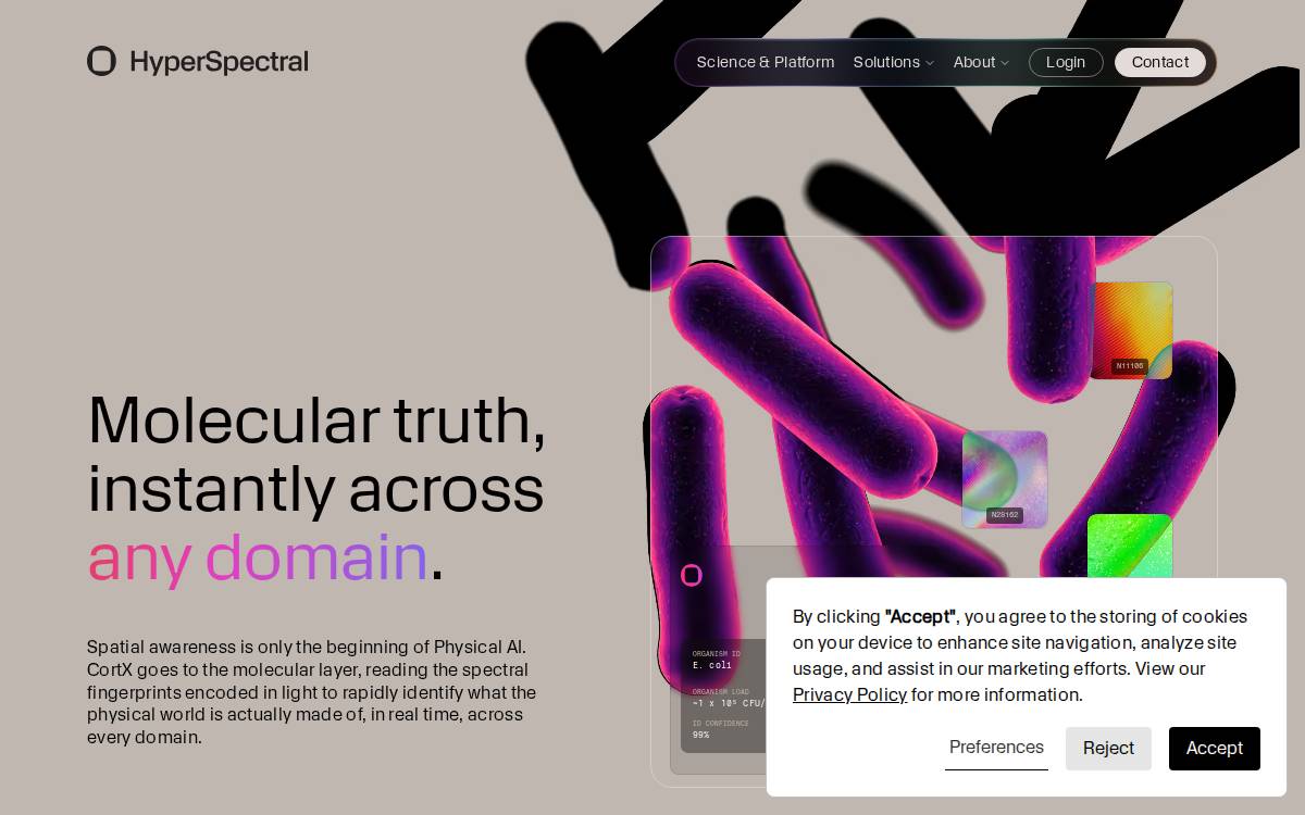 Hyperspectral website preview