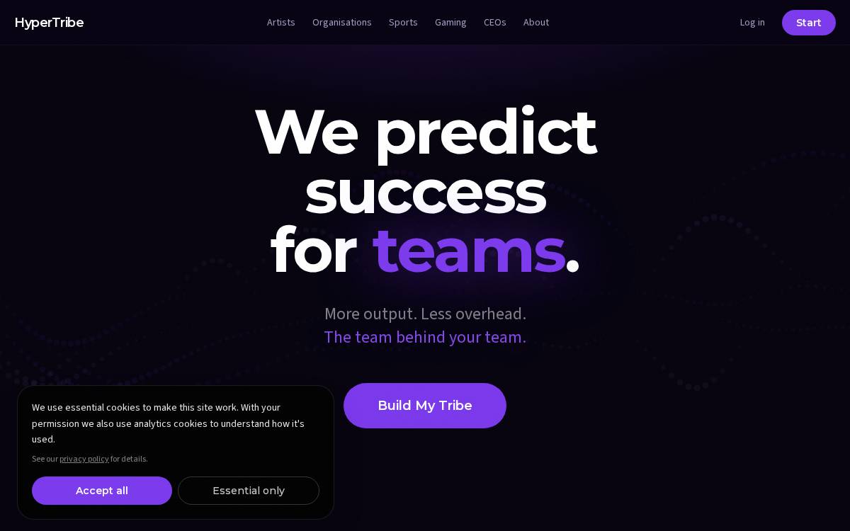 Hypertribe website preview