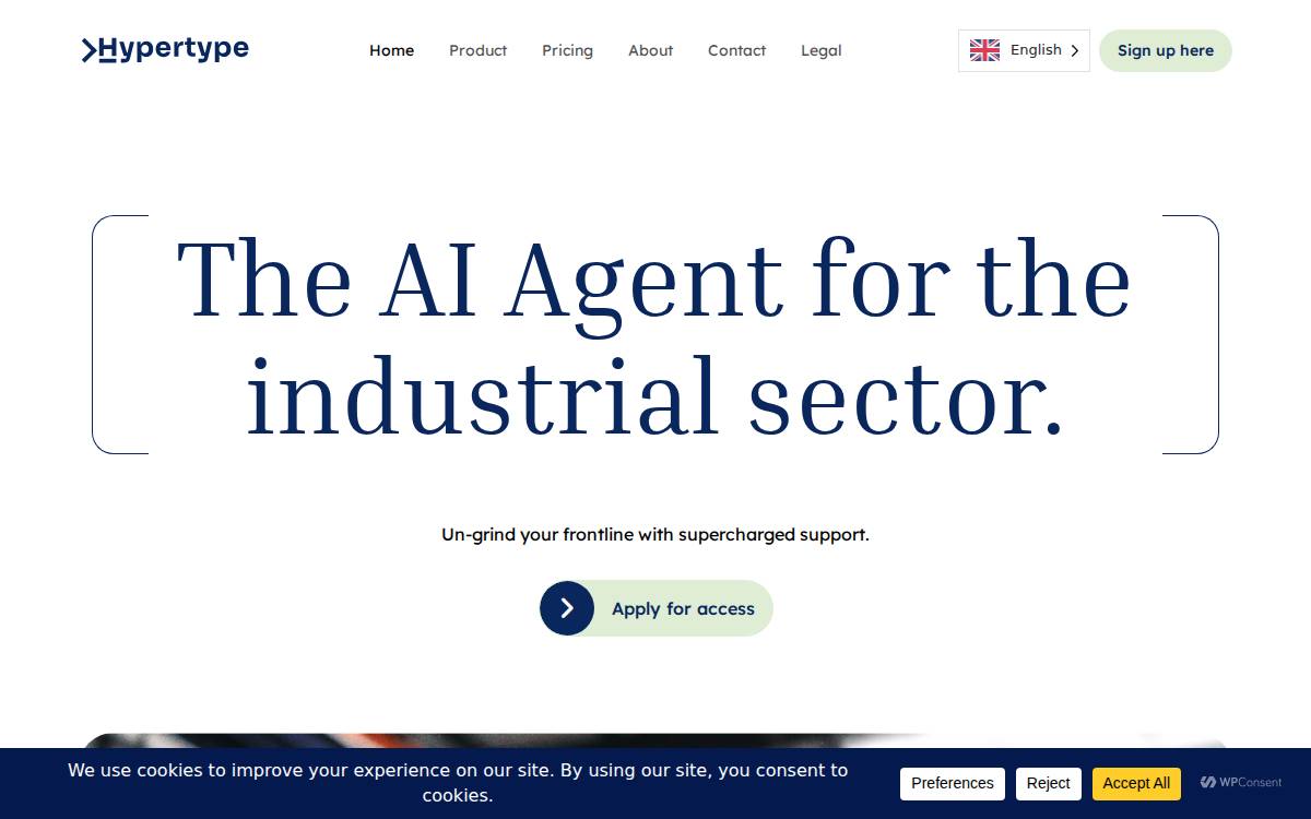 Hypertype website preview