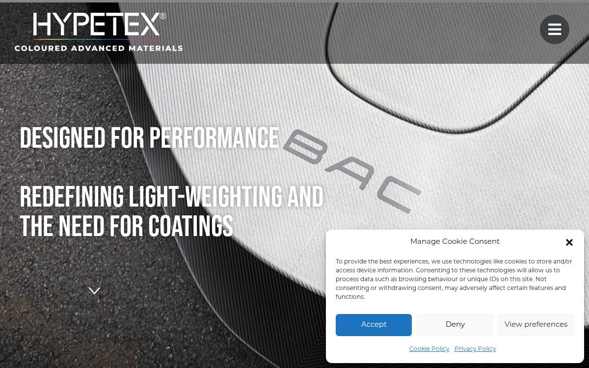 Hypetex website preview