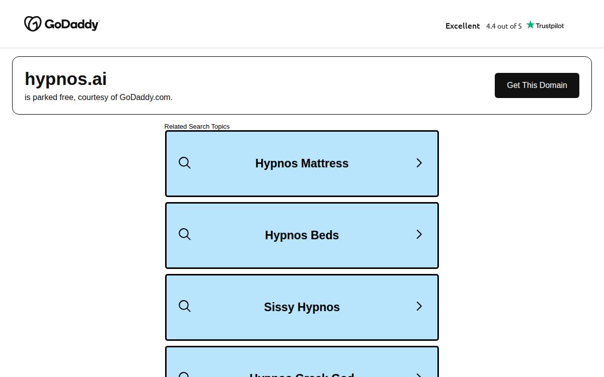 Hypnos website preview