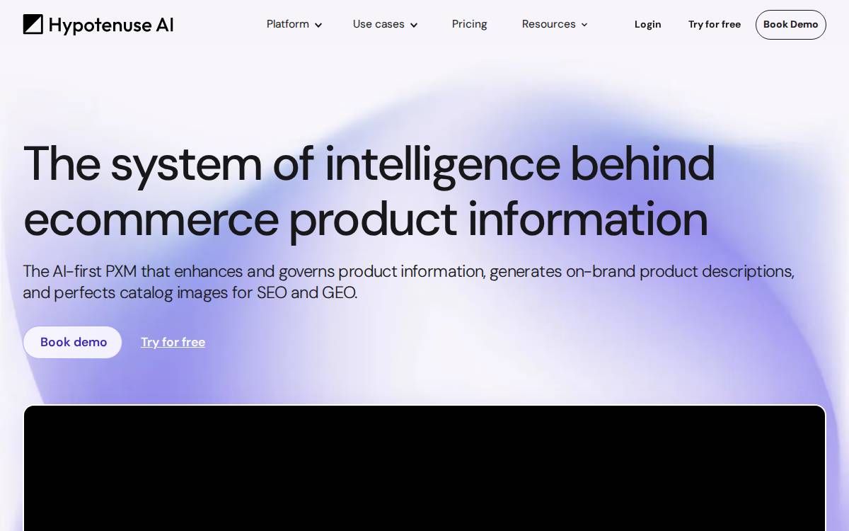 Hypotenuse AI website preview