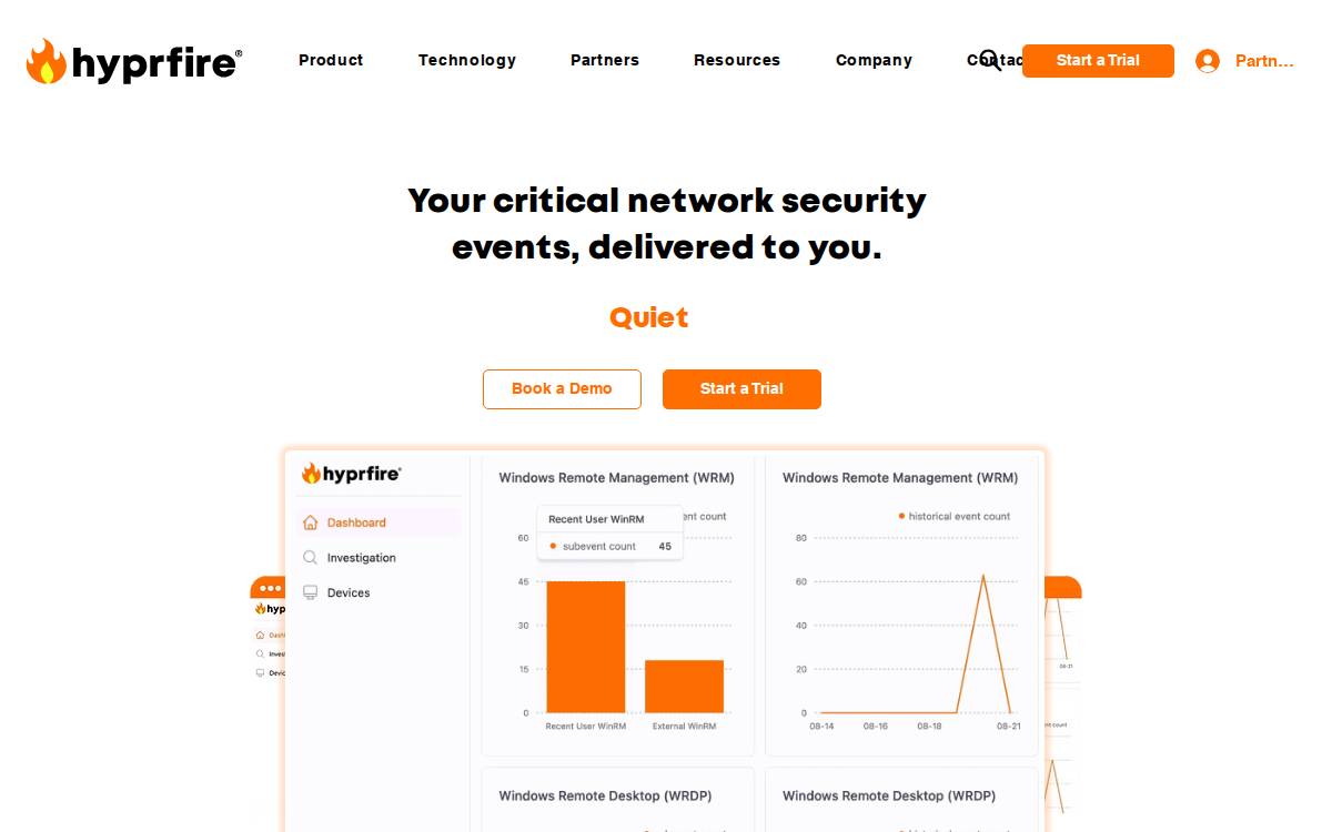 Hyprfire website preview