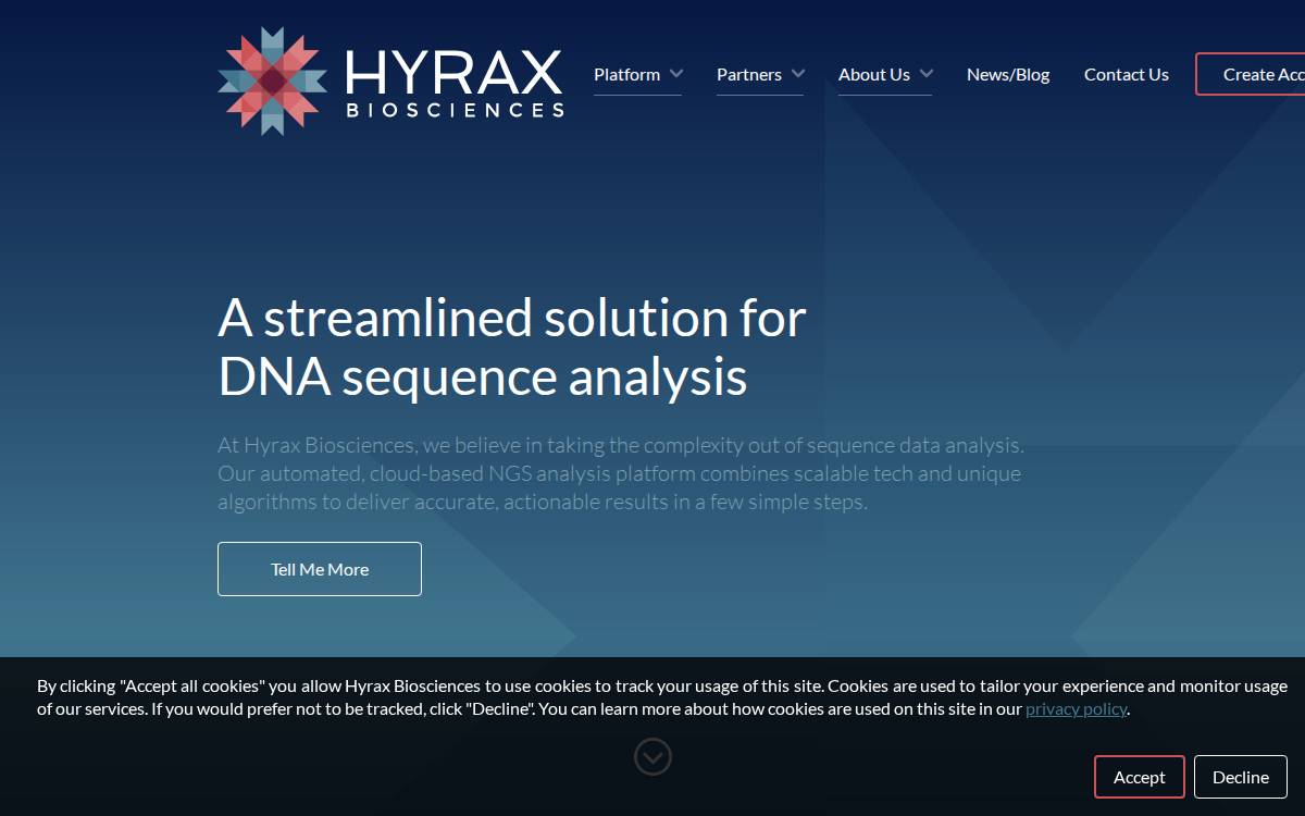 Hyrax Biosciences (Pty) Ltd website preview