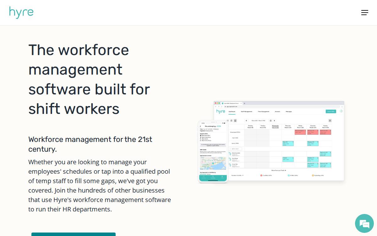 Hyre website preview