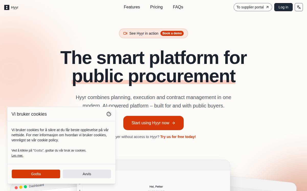 Hyyr website preview
