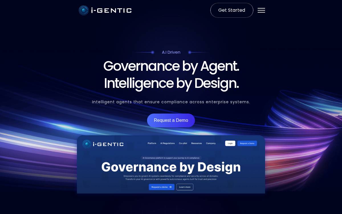 i-GENTIC AI website preview