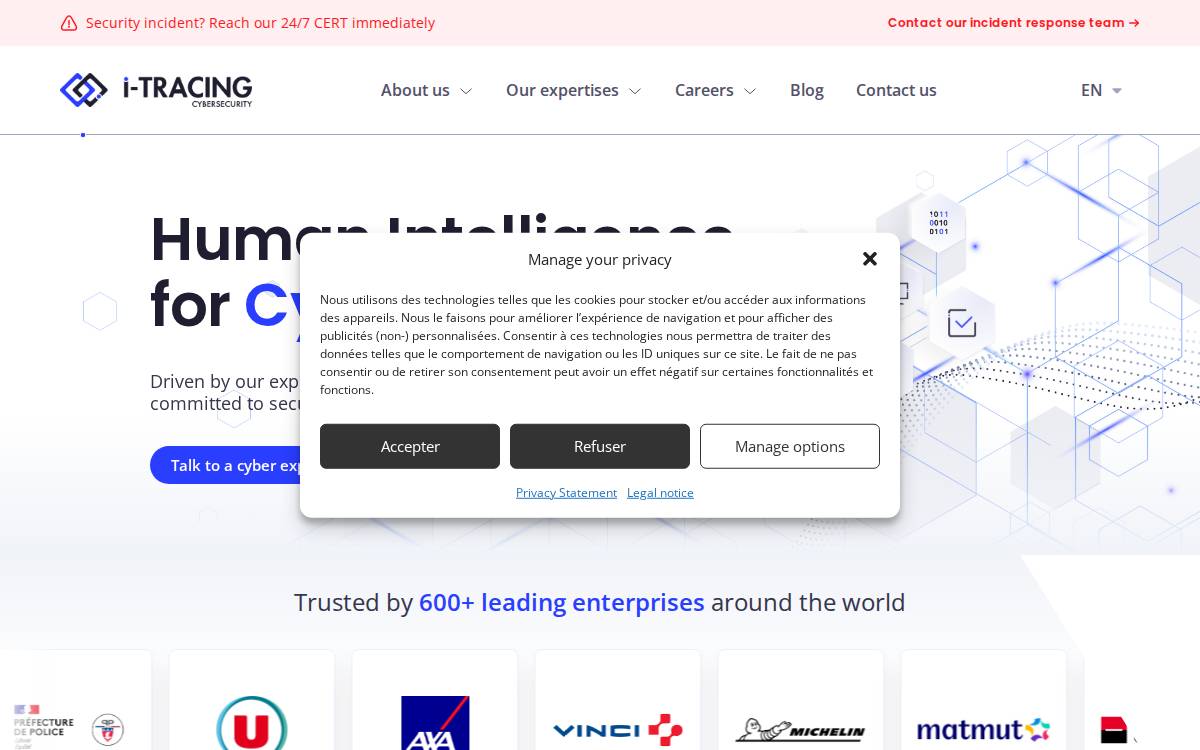 I-Tracing website preview
