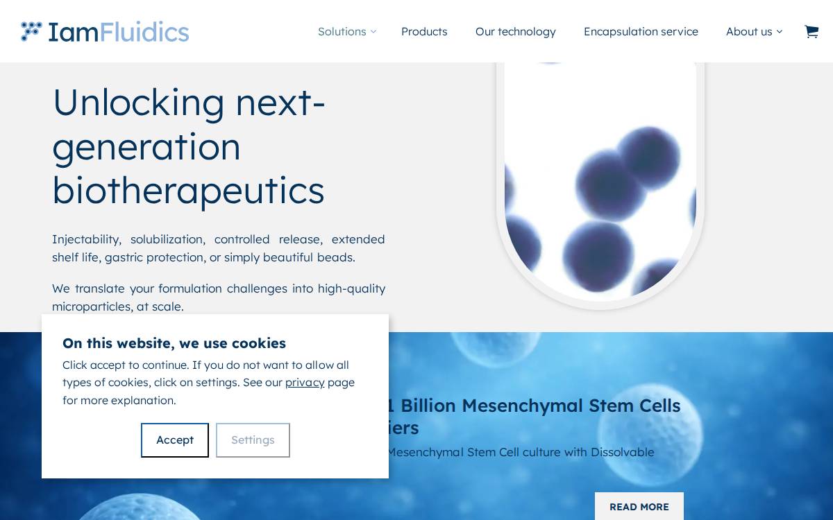 IamFluidics website preview