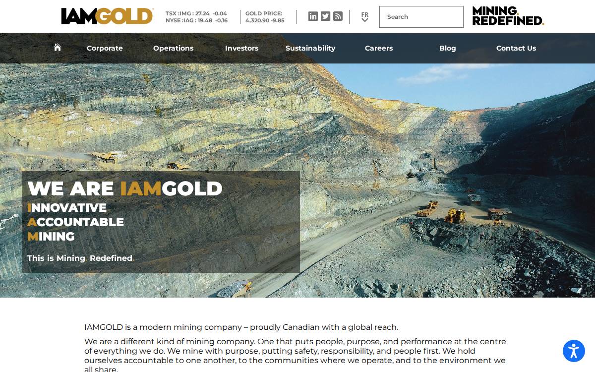 IAMGOLD website preview