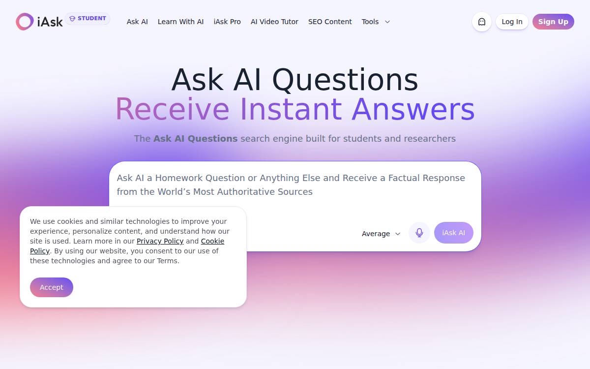 Iask website preview