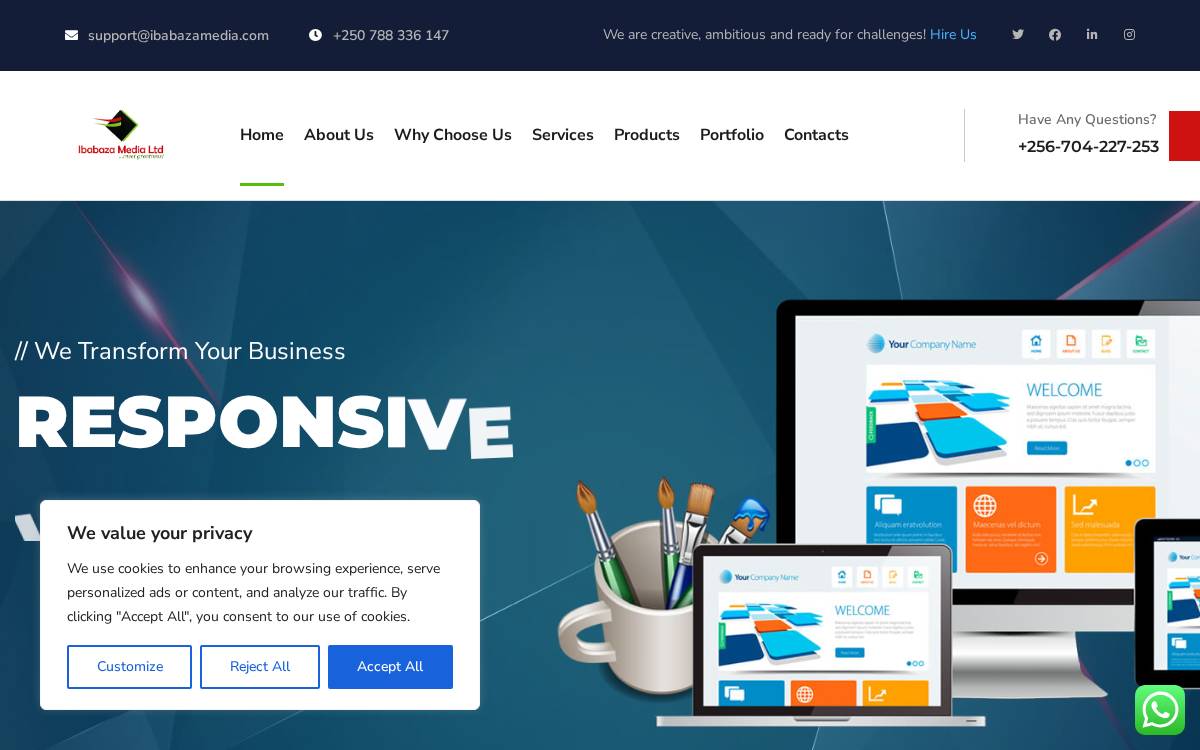Ibabazamedia website preview