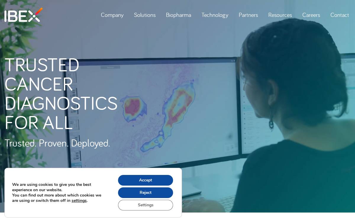 Ibex Medical Analytics website preview
