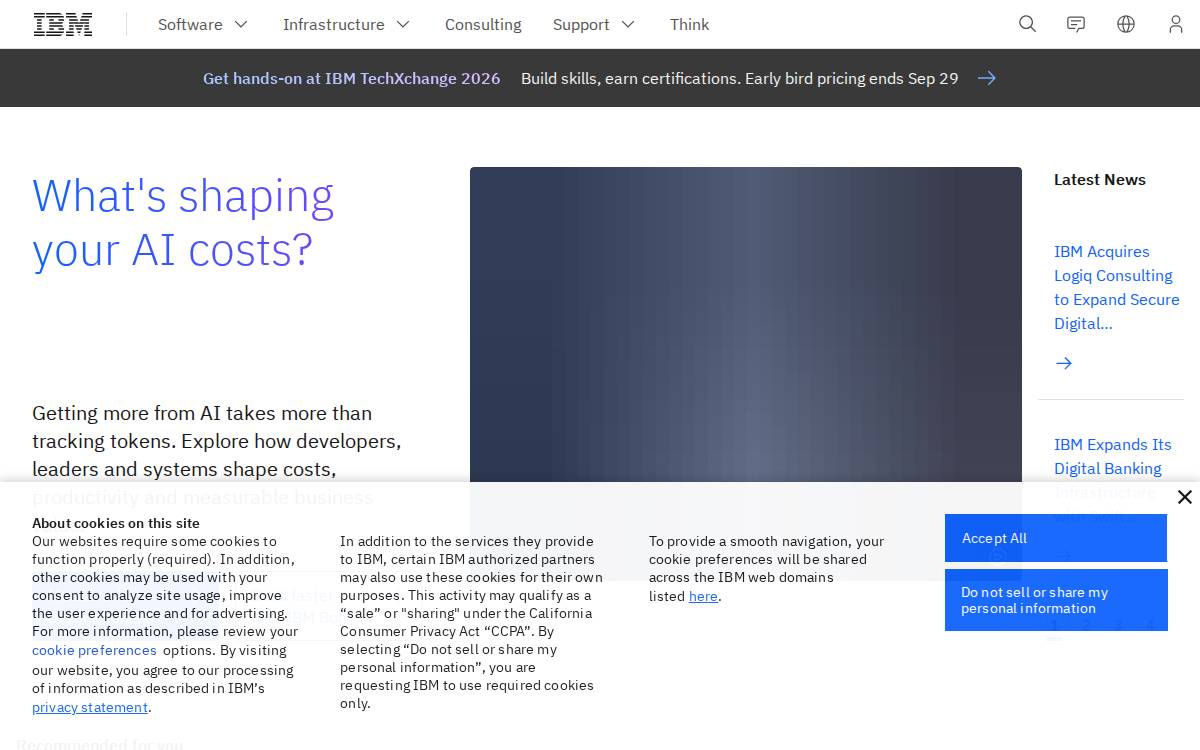 IBM website preview