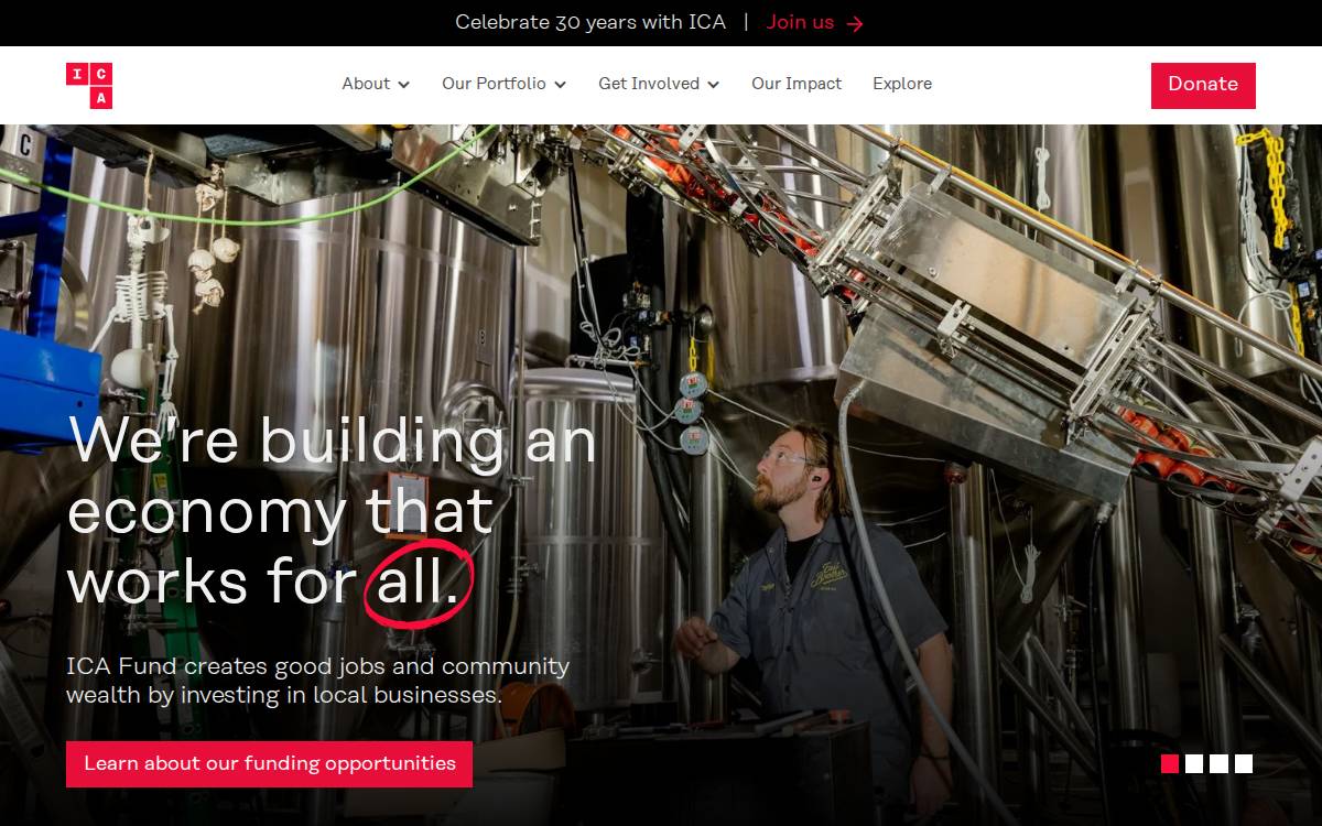 Ica website preview
