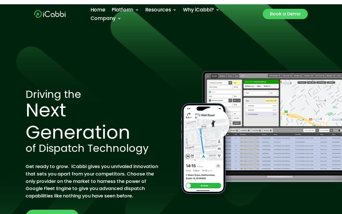Icabbi website preview