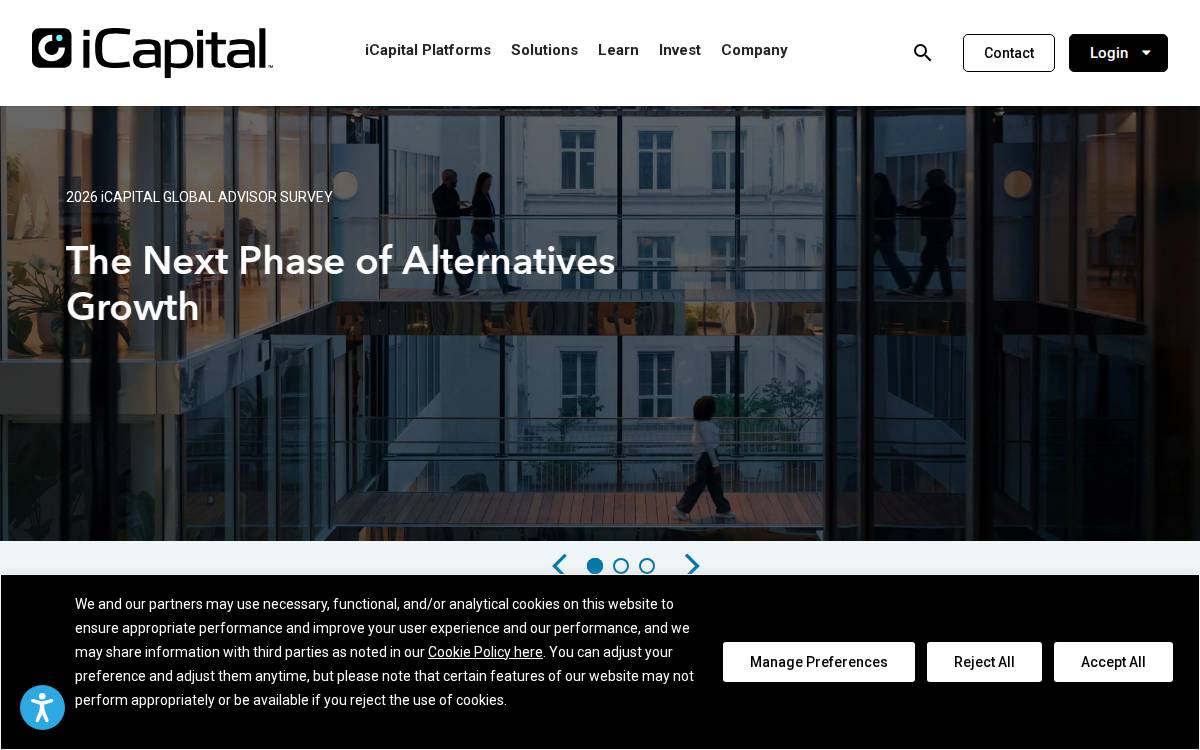 iCapital website preview