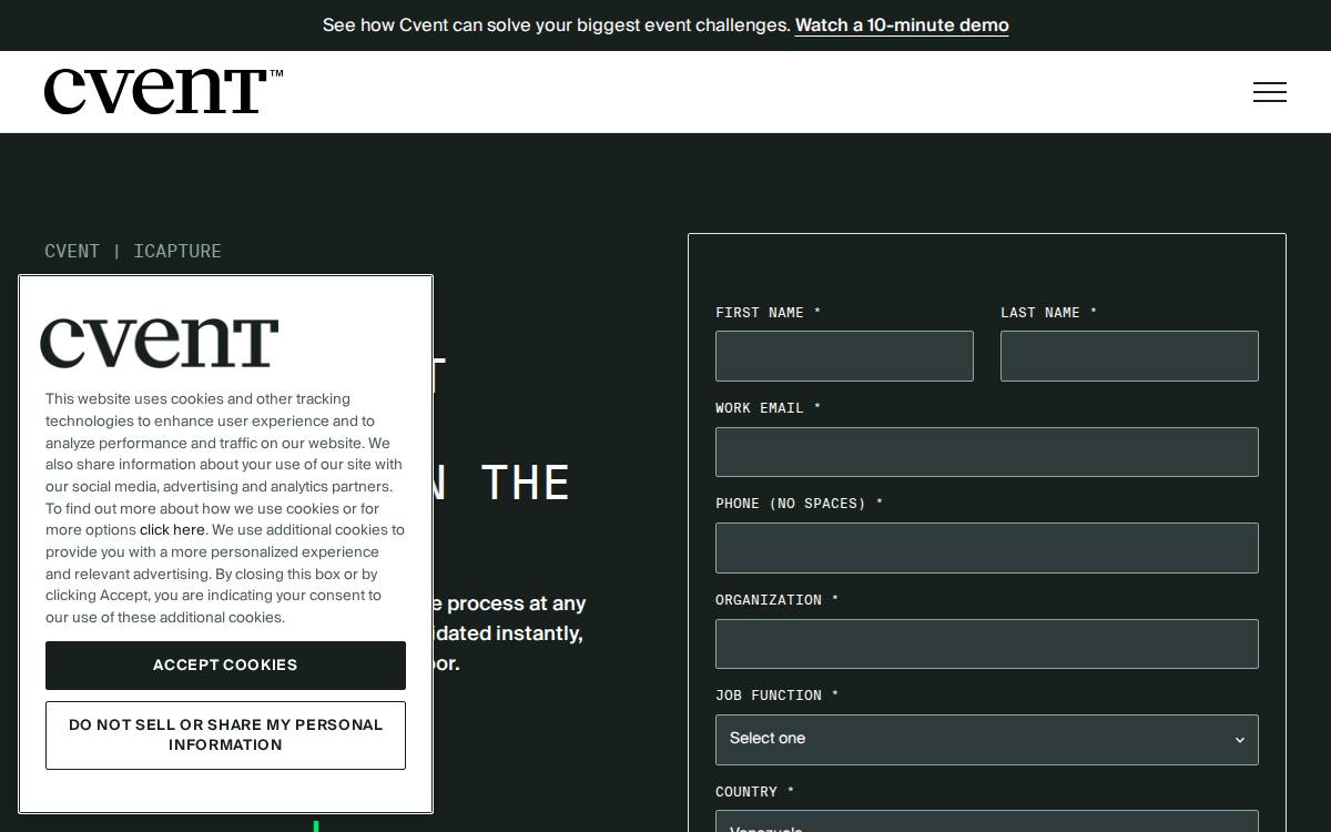 iCapture website preview