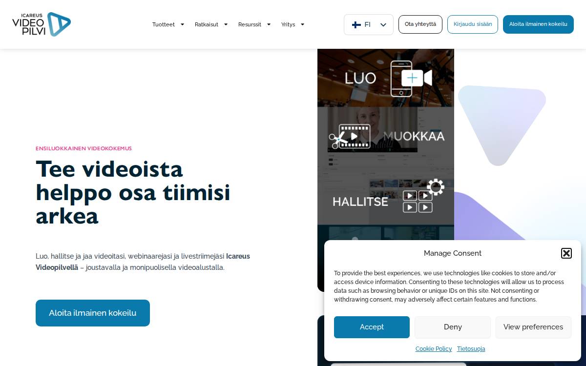 Icareus website preview
