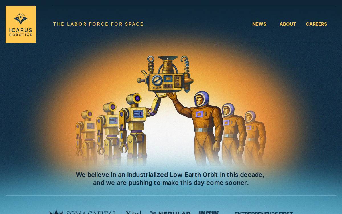 Icarus Robotics Corporation website preview
